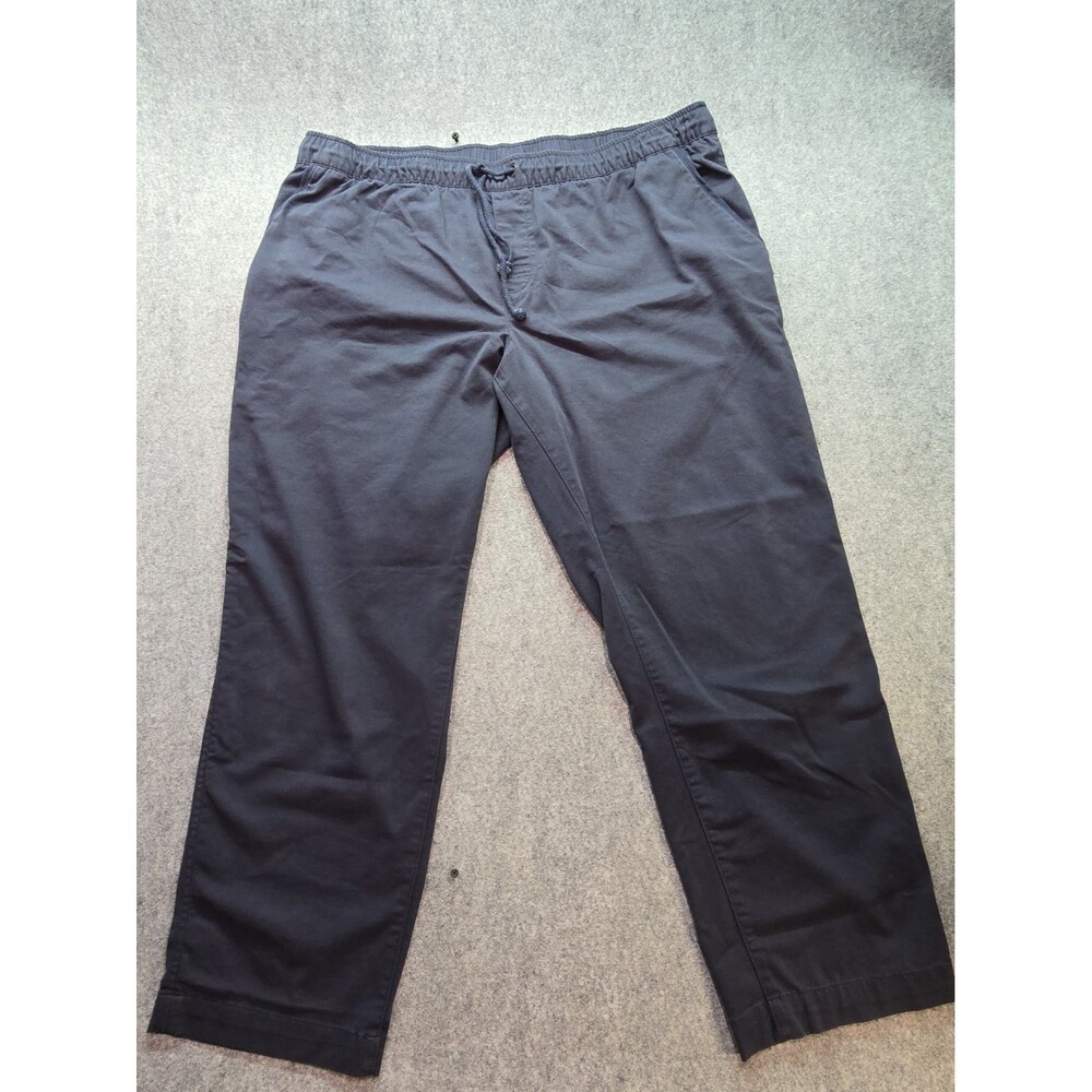 L.L.Bean Classic Fit Men's XXL Drawstring Pants Blue Cotton Blend Casual Stretch